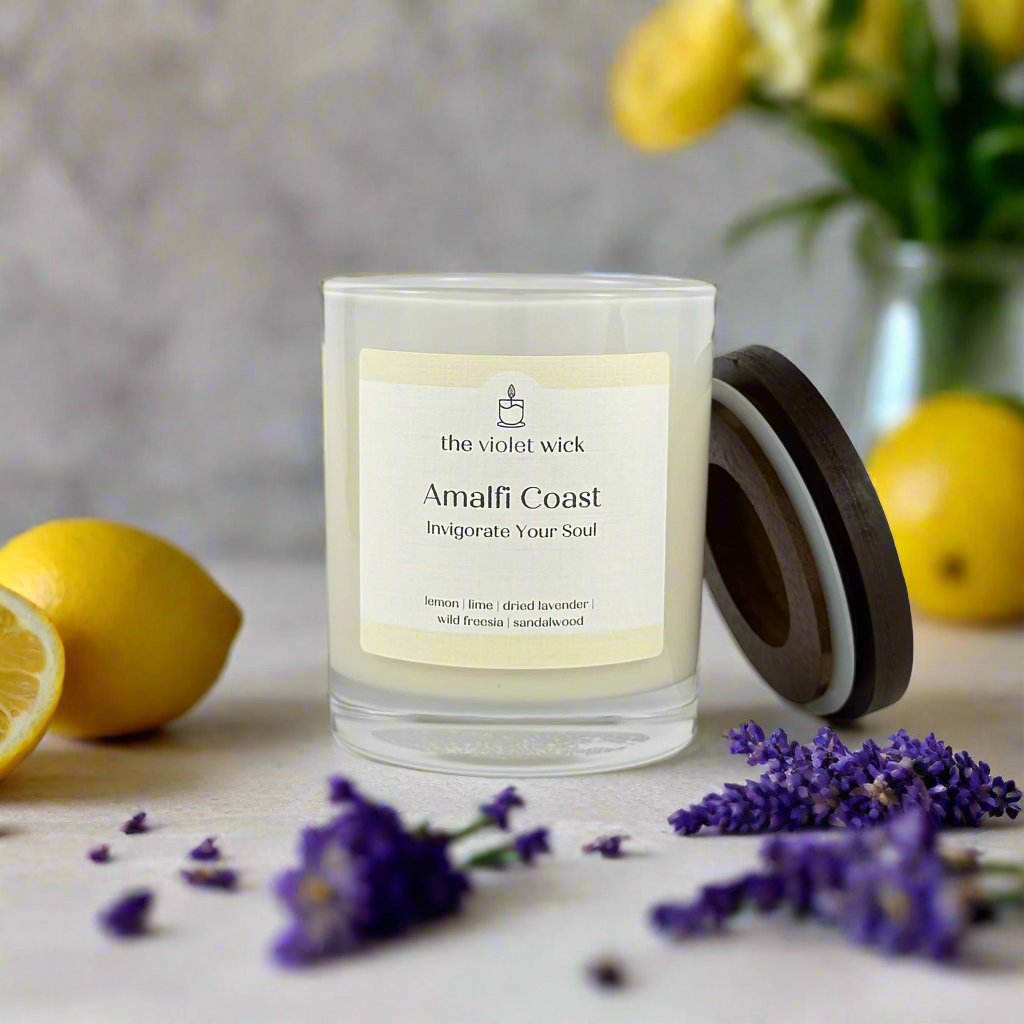 Amalfi Coast Soy Candle | lemon, lime, dried lavender & sandalwood