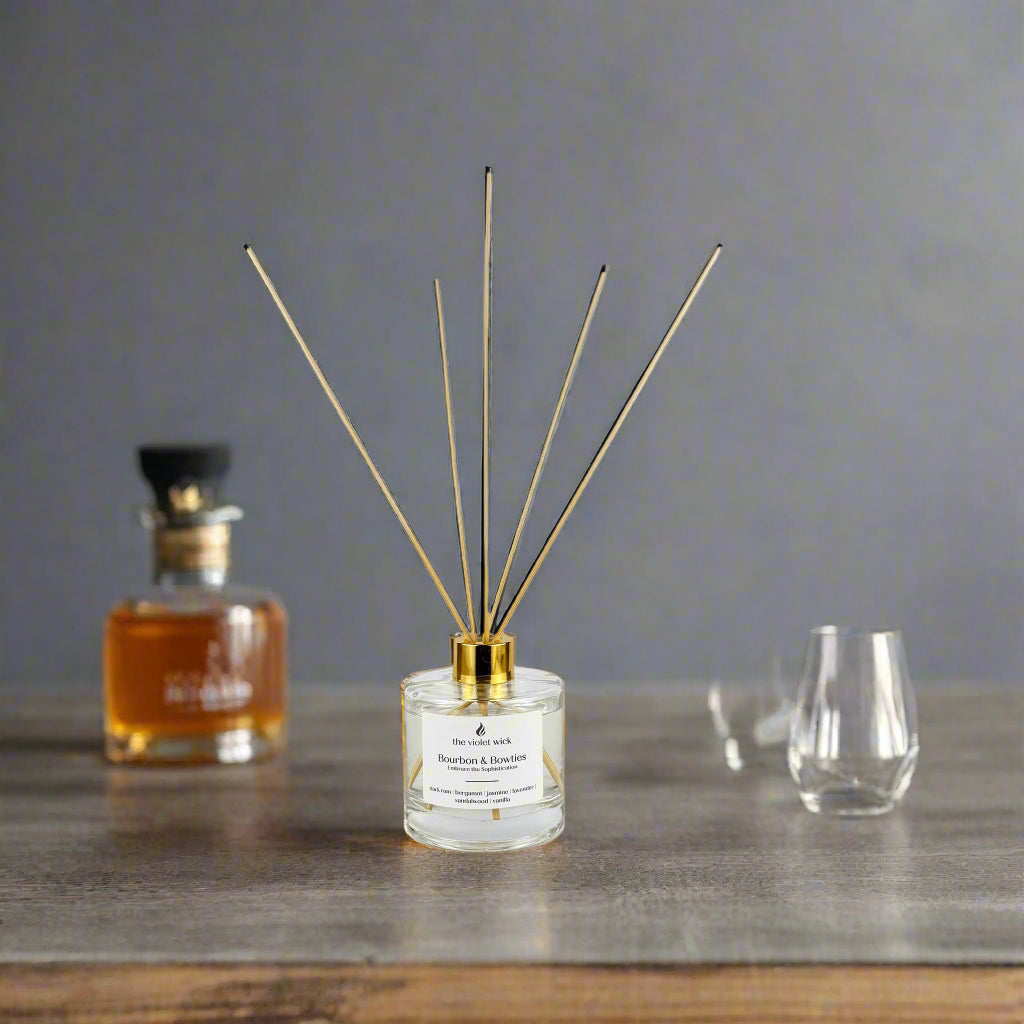 Bourbon & Bowties Reed Diffuser from The Violet Wick