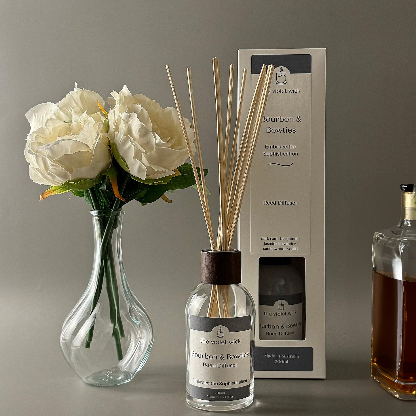 Bourbon & Bowties Reed Diffuser from The Violet Wick