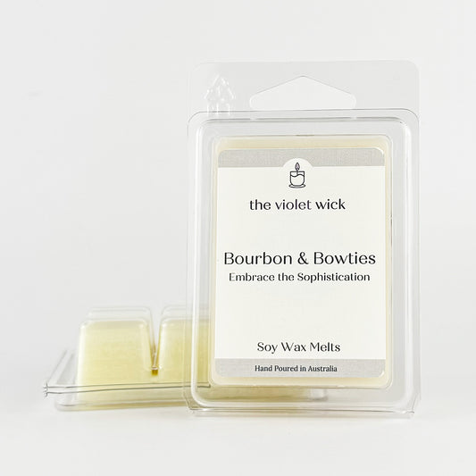 Bourbon & Bowties soy wax melt from The Violet Wick