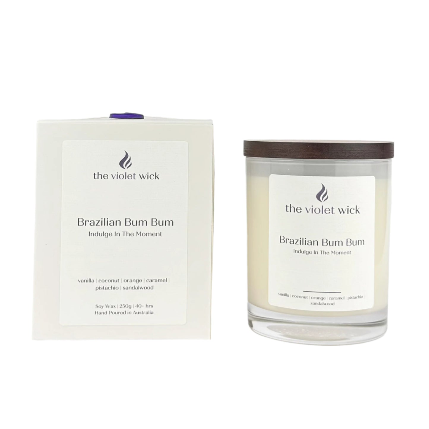 Brazilian Bum Bum soy candle from The Violet Wick