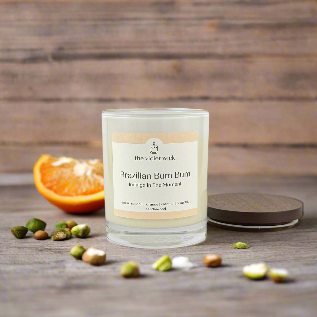 Brazilian Bum Bum Soy Candle | vanilla, coconut, orange, caramel, pistachio & sandalwood