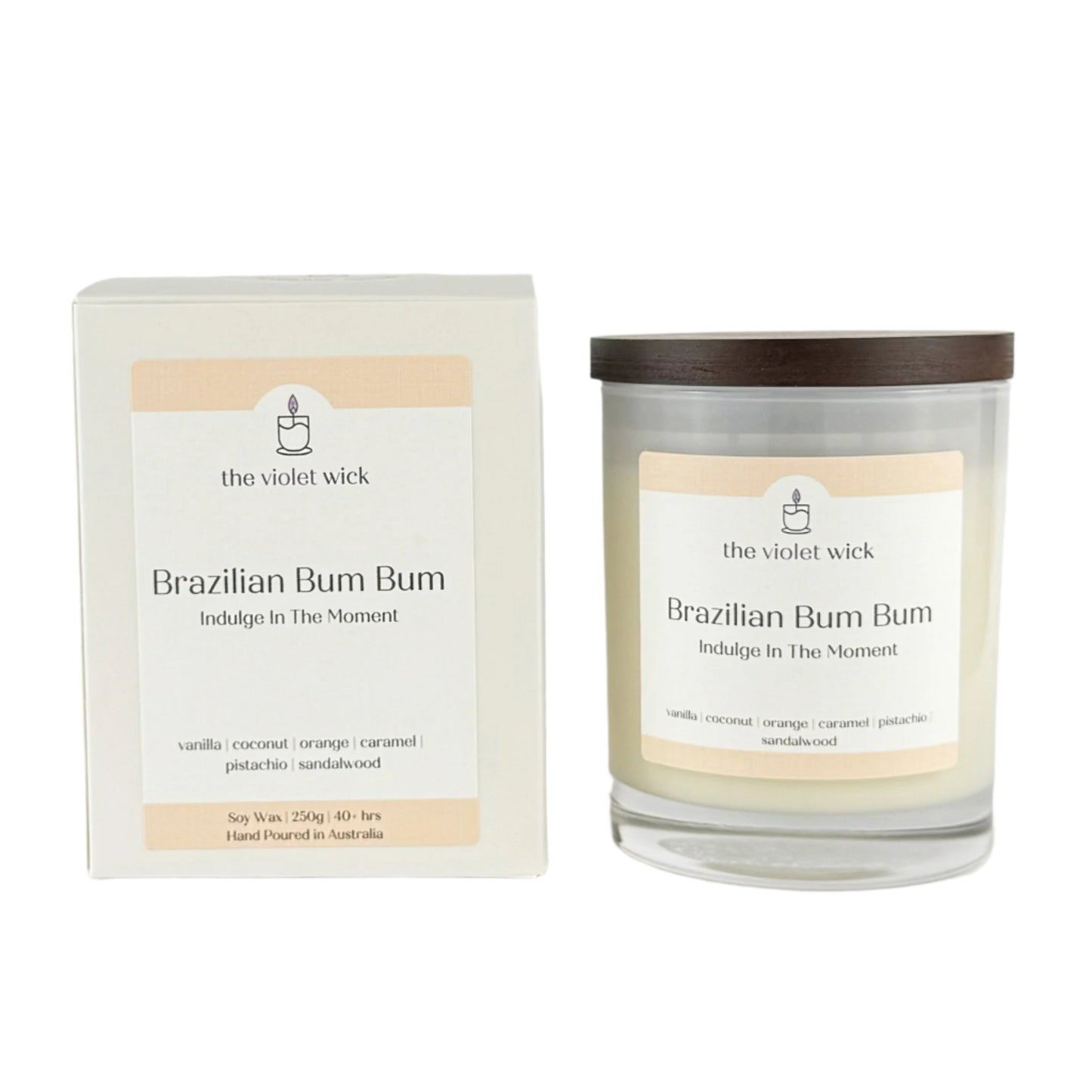 Brazilian Bum Bum soy candle from The Violet Wick