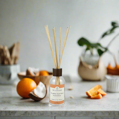 Brazilian Bum Bum reed diffuser, oranges and coconuts from The Violet Wick