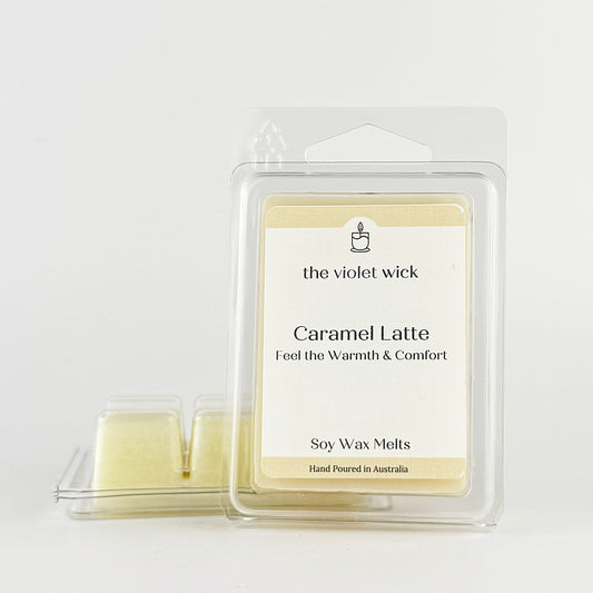 Caramel Latte soy wax melt from The Violet Wick