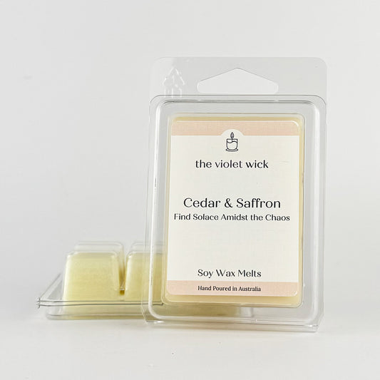 Cedar & Saffron soy wax melt from The Violet Wick