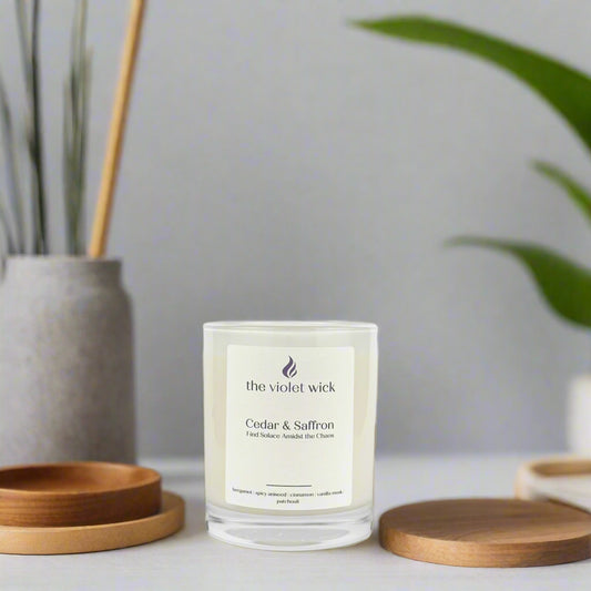 Cedar & Saffron Soy Candle | bergamot, spicy aniseed, cinnamon & vanilla musk