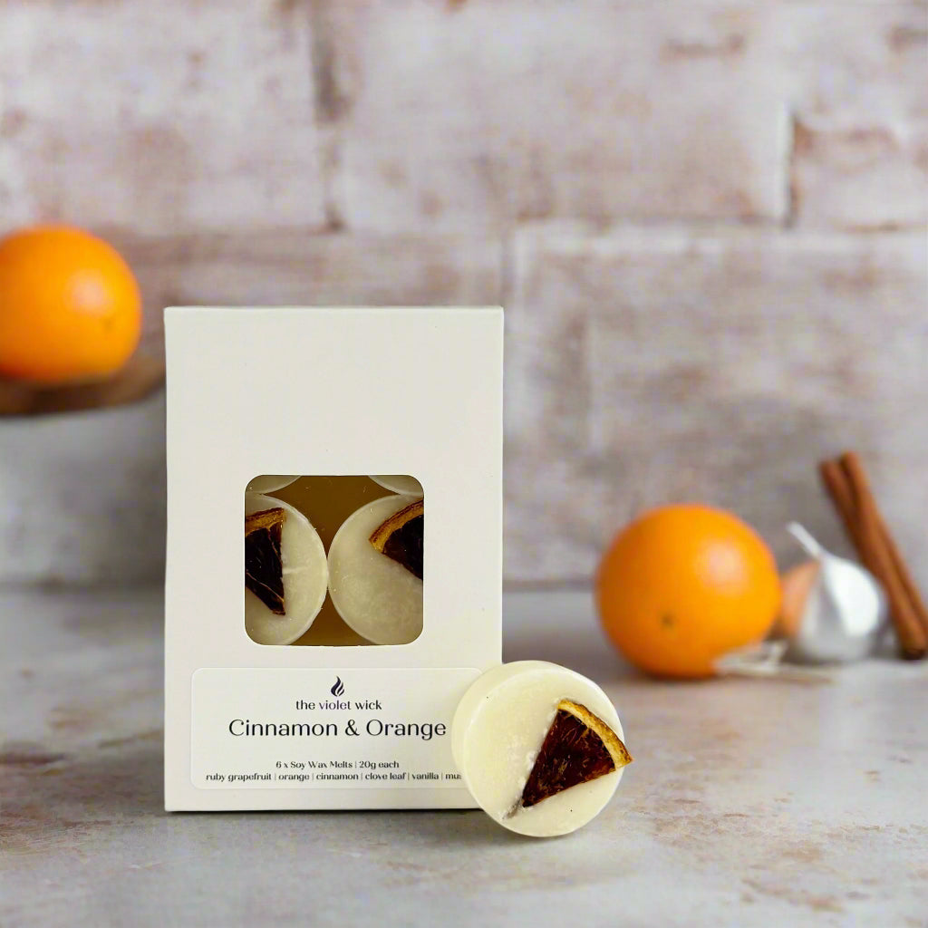 Cinnamon & Orange Soy Wax Melts from The Violet Wick