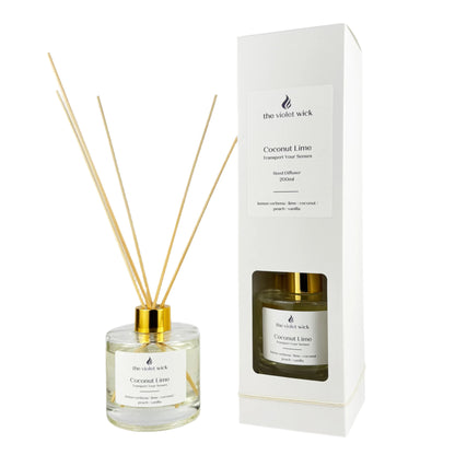 Coconut Lime Reed Diffuser from The Violet Wick