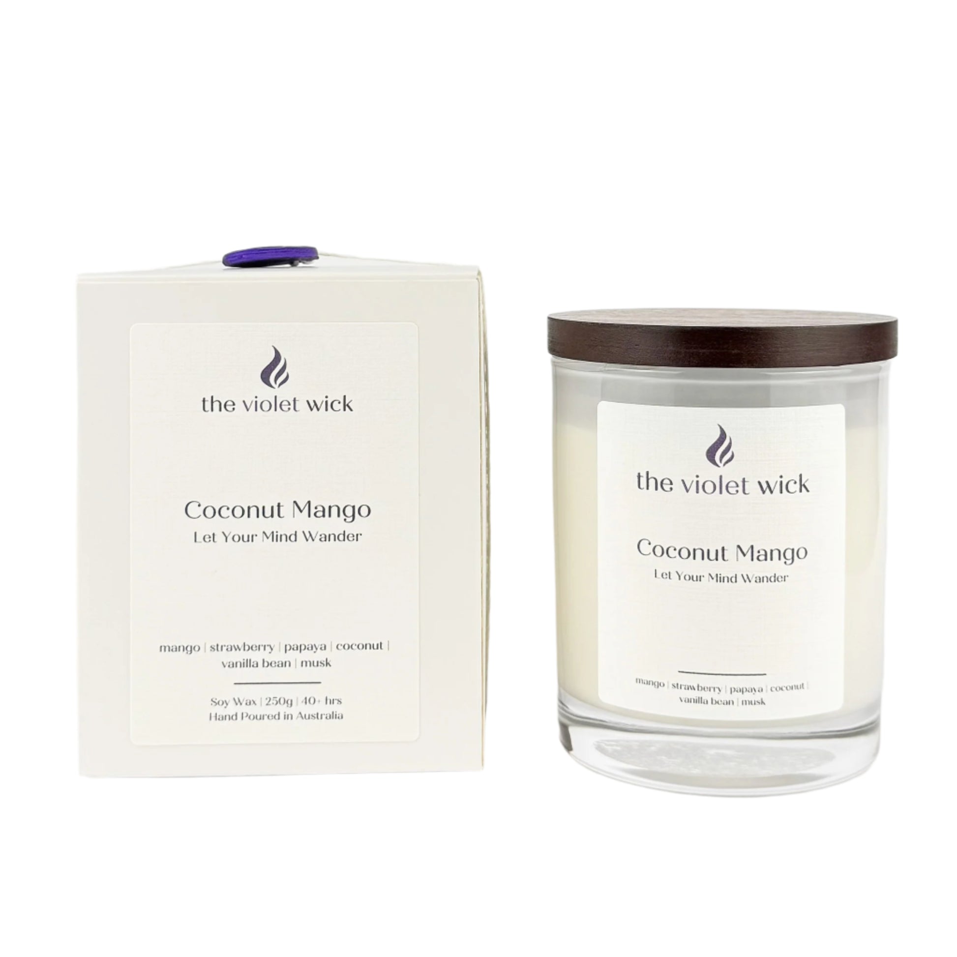 Coconut Mango Soy Candle | mango, strawberry, papaya, coconut, vanilla bean, musk