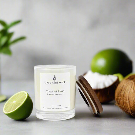 Coconut Lime Soy Candle | lemon verbena, lime, coconut, peach & vanilla