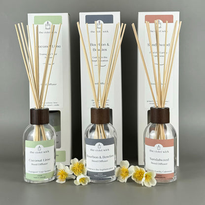 Reed Diffuser set by The Violet Wick - Trio Set