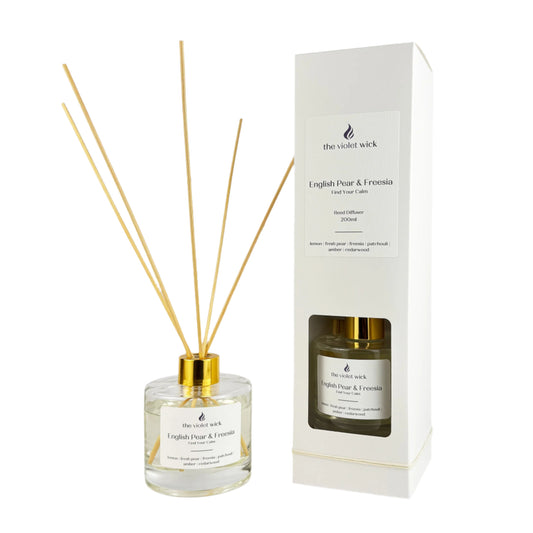 English Pear & Freesia Reed Diffuser from The Violet Wick