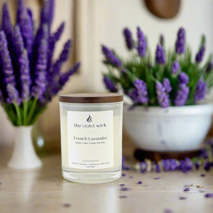 French Lavender soy candle from The Violet Wick