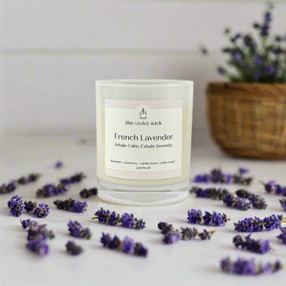 French Lavender soy candle from The Violet Wick