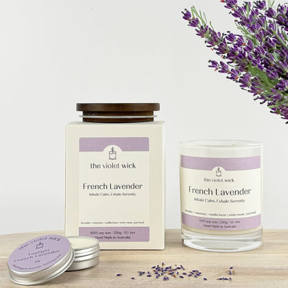 French Lavender Soy Candle from The Violet Wick