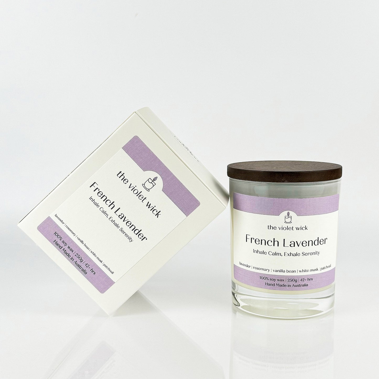 French Lavender soy candle from The Violet Wick