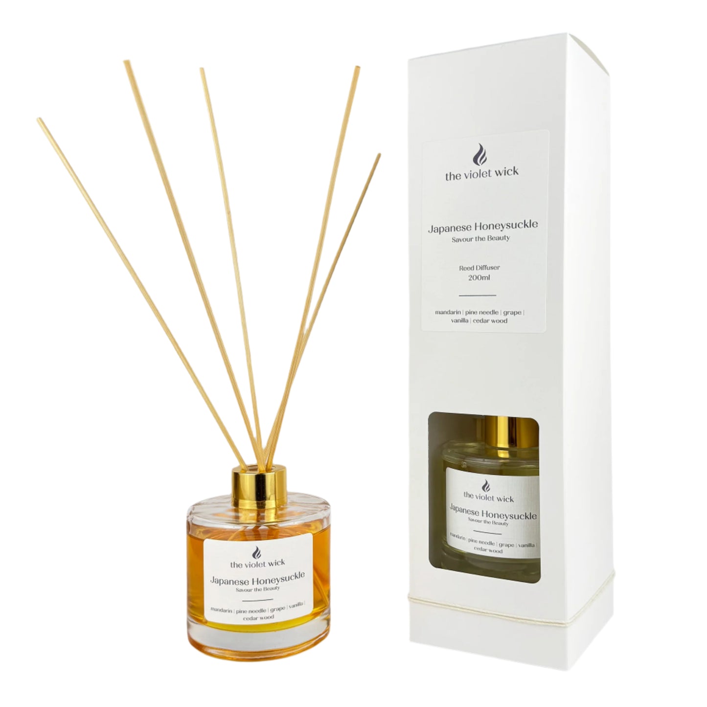 Japanese Honeysuckle Reed Diffuser from The Violet Wick