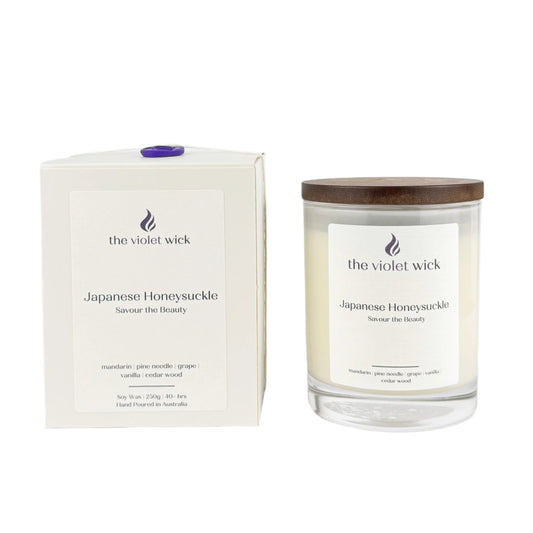 Japanese Honeysuckle soy candle from The Violet Wick