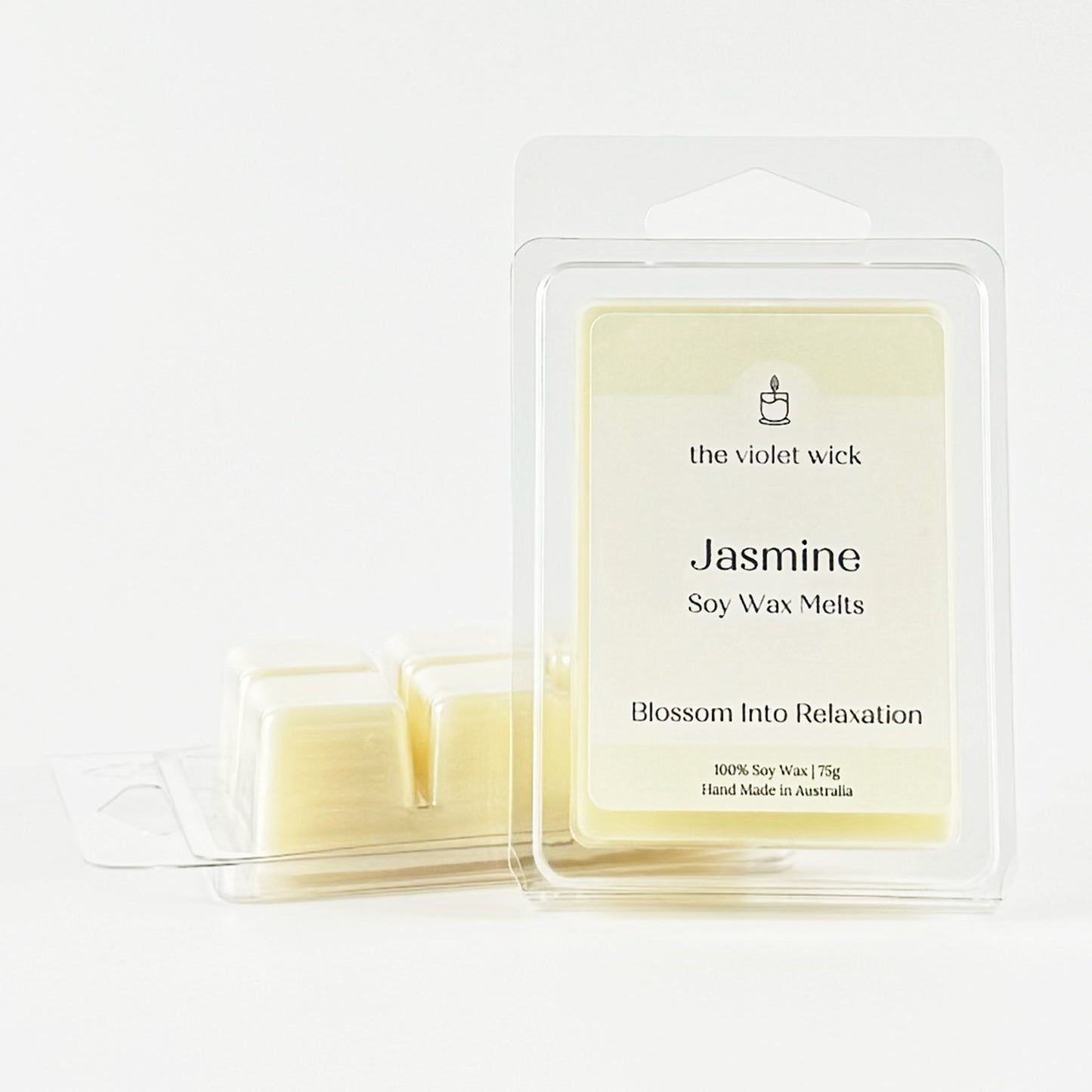 jasmine soy wax melt from The Violet Wick