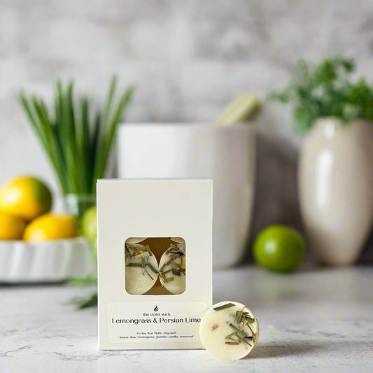 Lemongrass & Persian Lime Soy Wax Melts from The Violet Wick