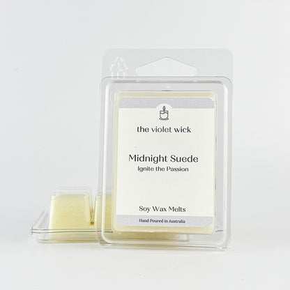 Midnight Suede soy wax melt from The Violet Wick