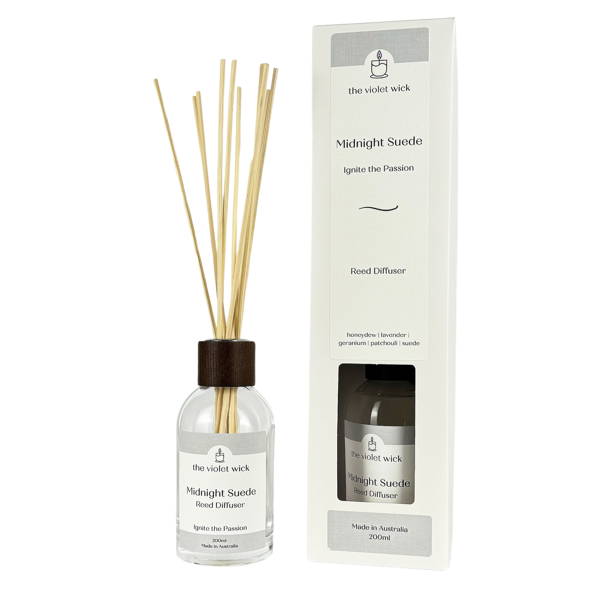 Midnight Suede Reed Diffuser