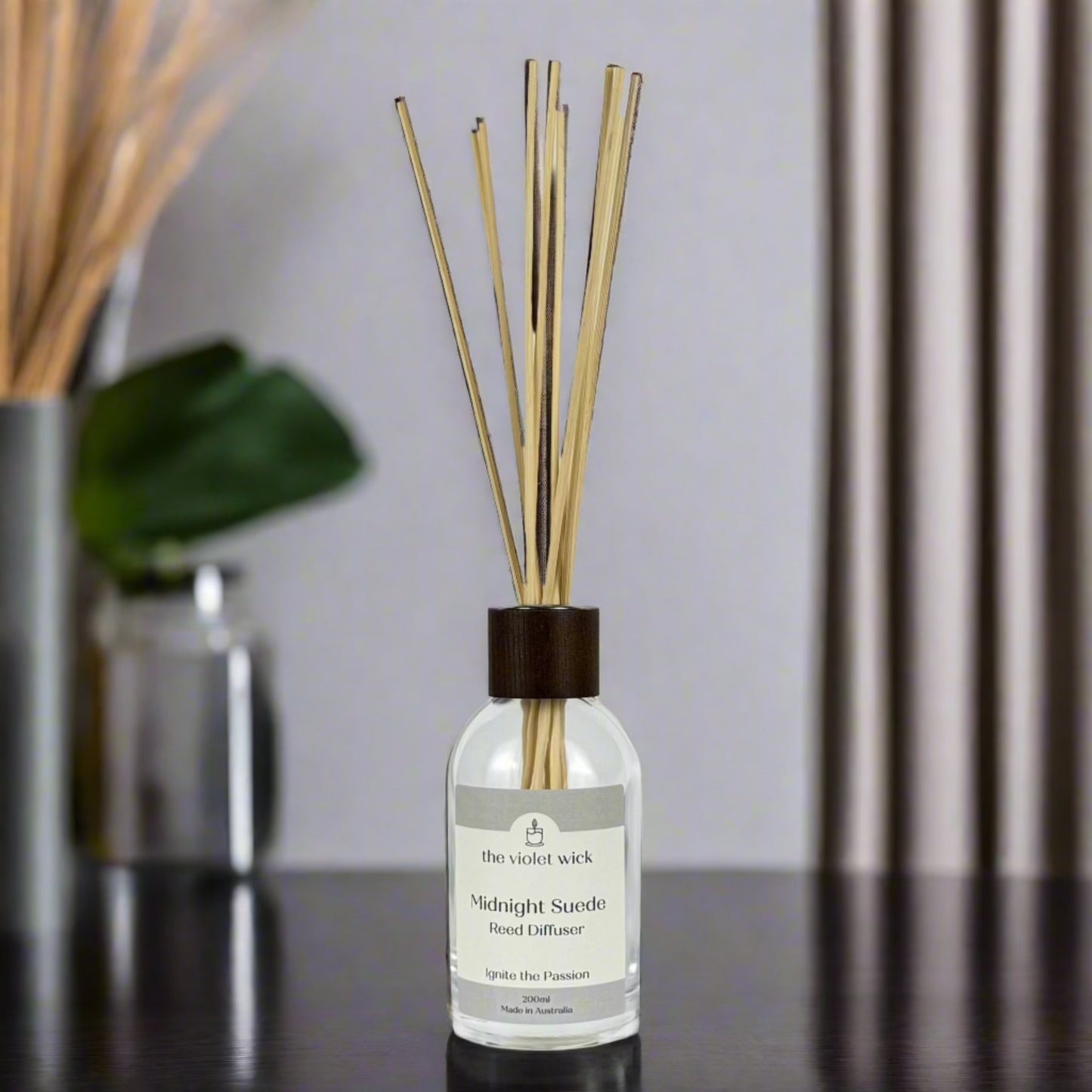 Midnight Suede Reed Diffuser from The Violet Wick