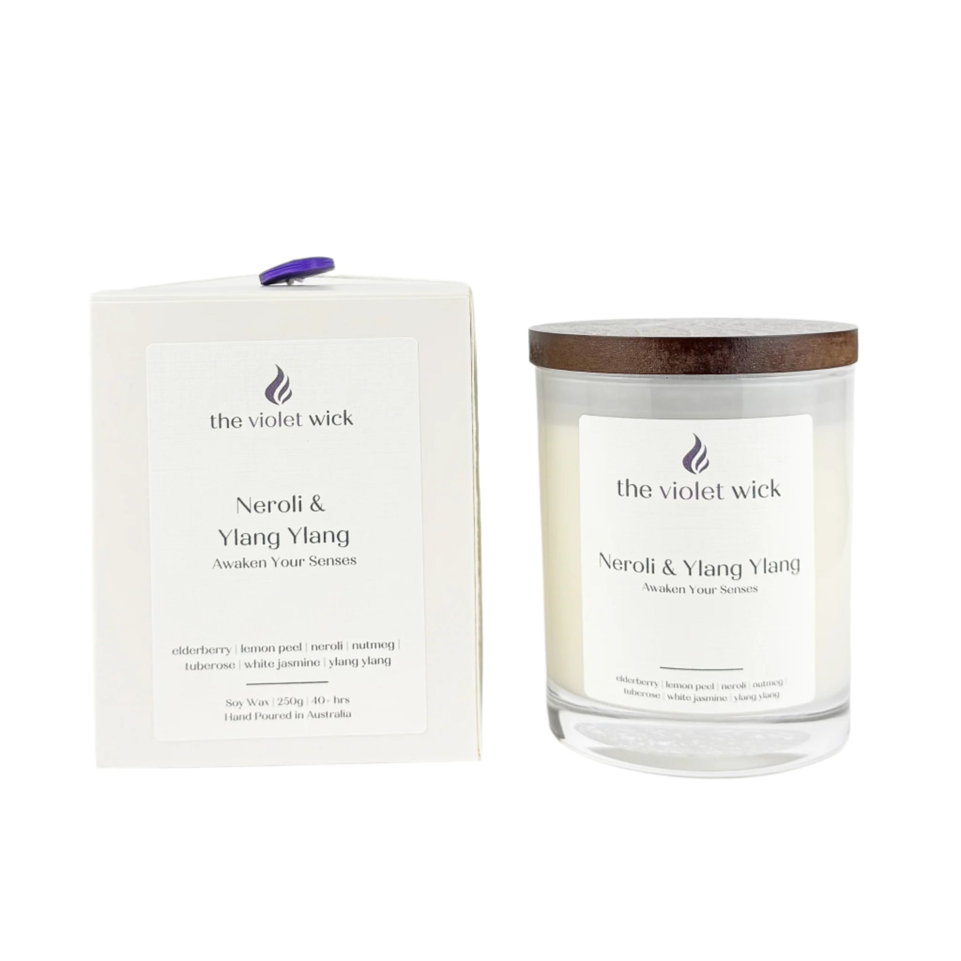 Neroli & Ylang Ylang Soy Candle | elderberry, lemon peel, neroli, nutmeg, cumin, tuberose, white jasmine & ylang ylang