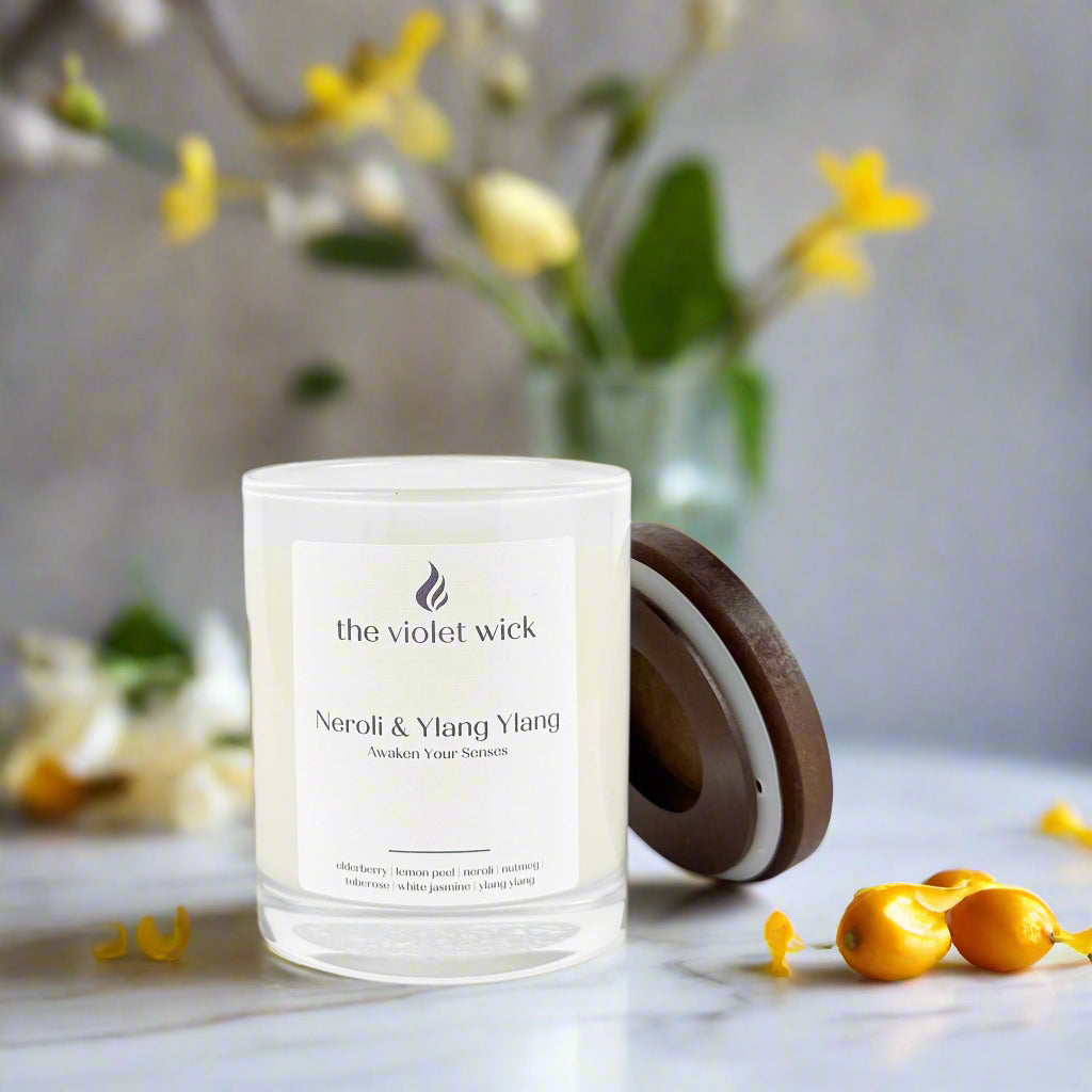 Neroli & Ylang Ylang soy candle from The Violet Wick