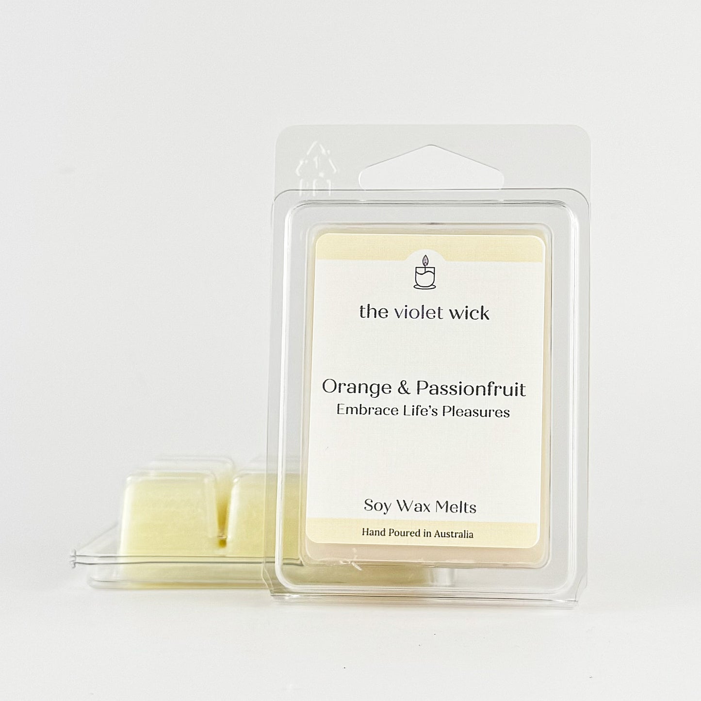 Orange & Passionfruit soy wax melt from The Violet Wick