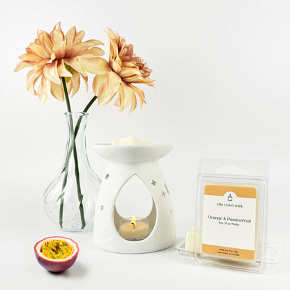 Orange & Passionfruit Soy Wax Melt from The Violet Wick