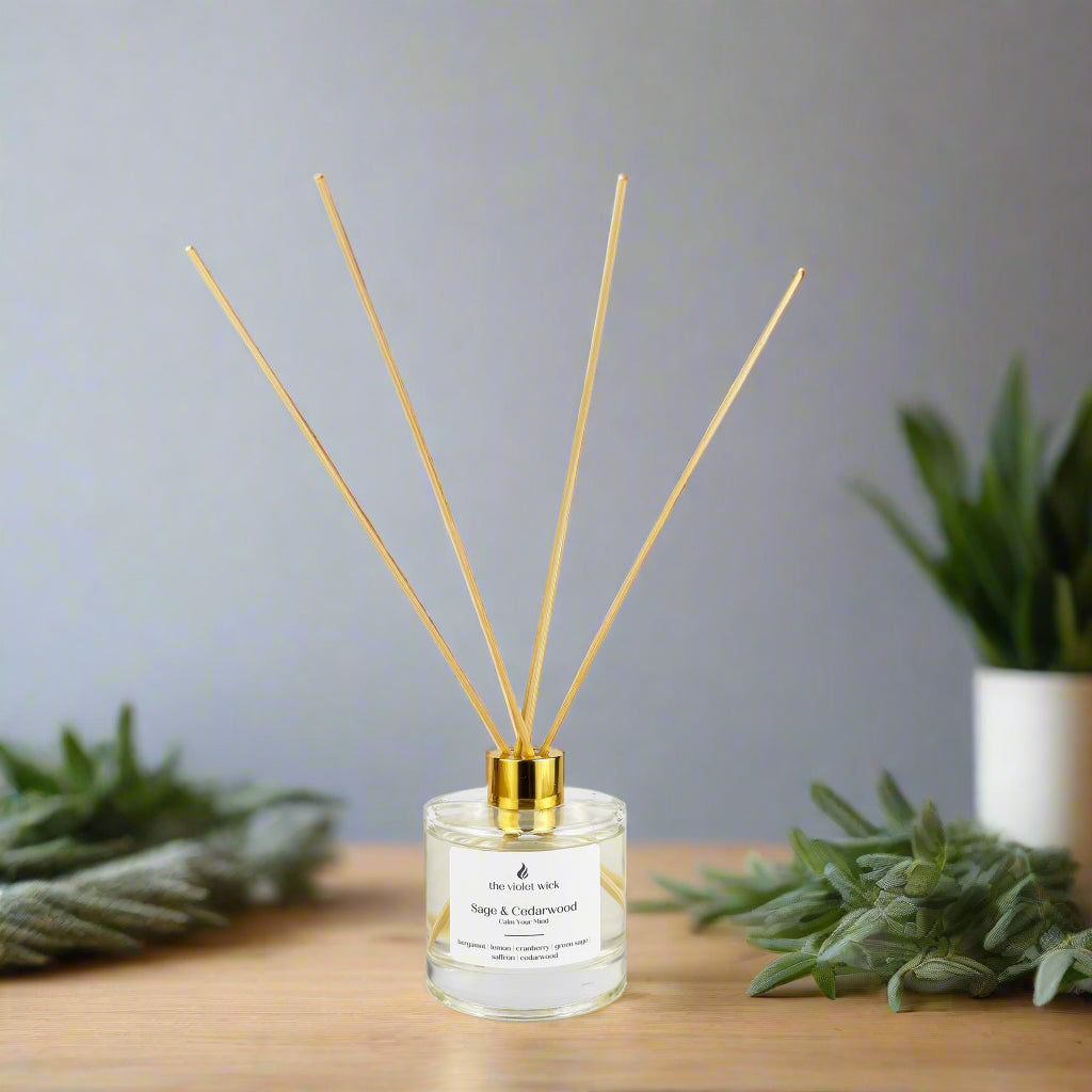 Sage & Cedarwood Reed Diffuser from The Violet Wick