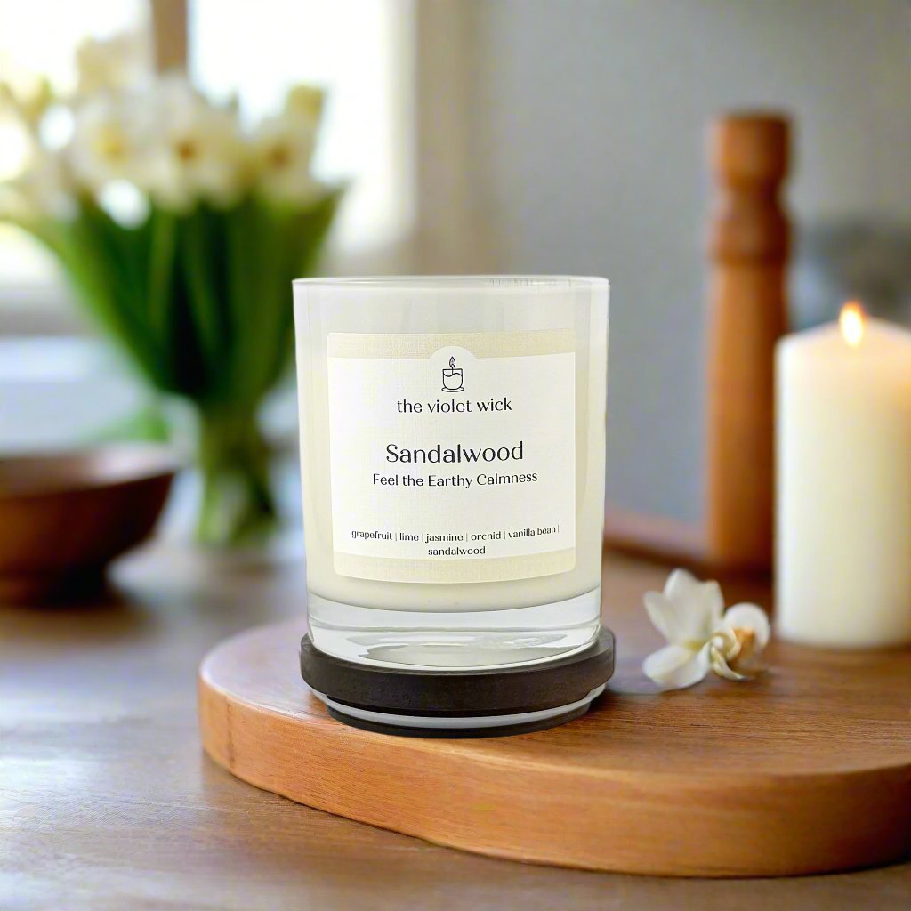 Sandalwood Soy Candle | grapefruit, lime, jasmine, vanilla bean & sandalwood