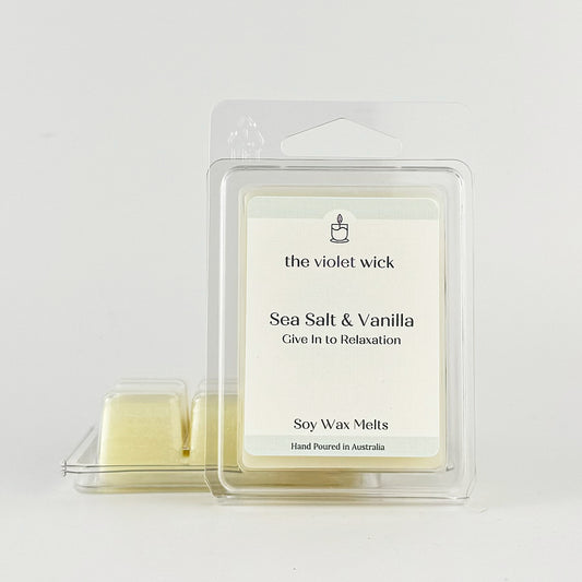 Sea Salt & Vanilla soy wax melt from The Violet Wick