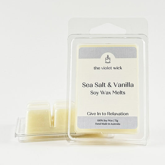 Sea Salt Soy Wax Melt from The Violet Wick