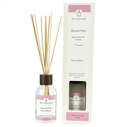 Sweet Pea Reed Diffuser from The Violet Wick