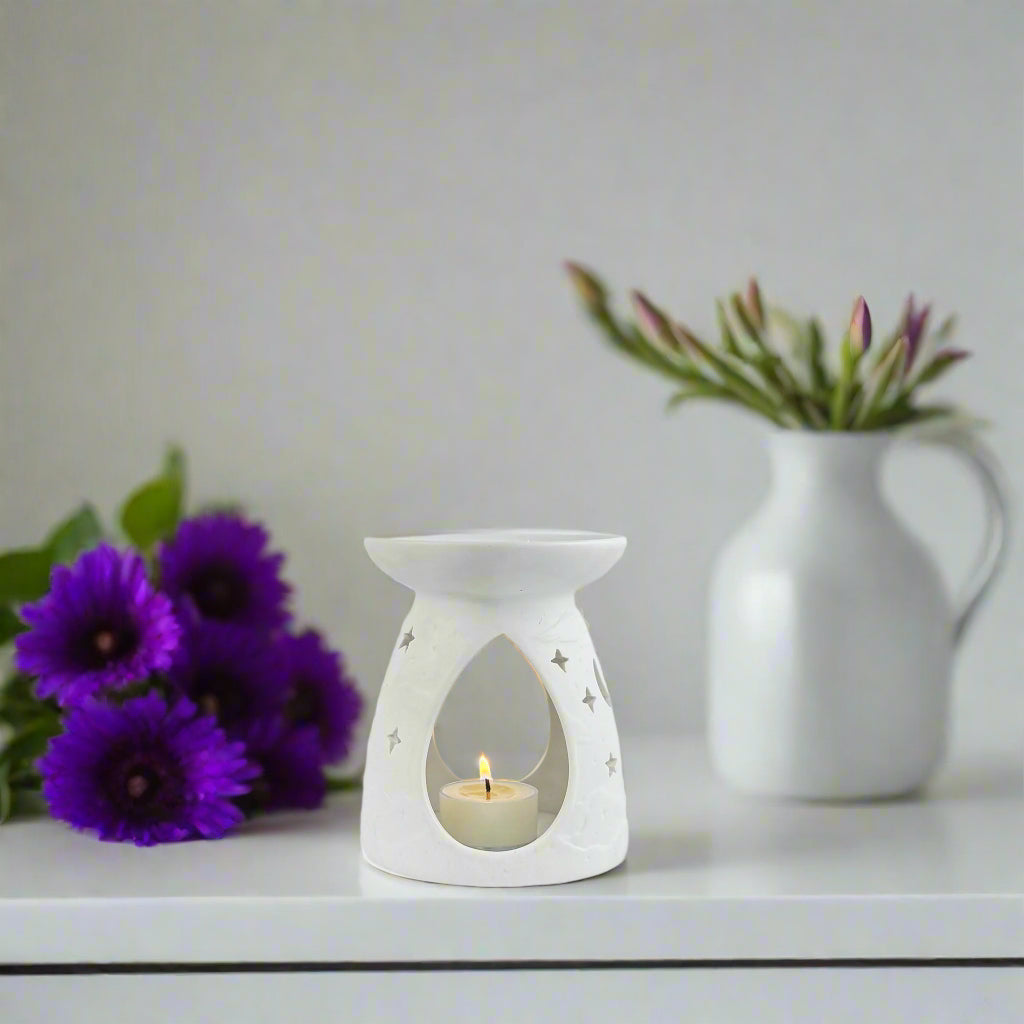 white porcelain tealight melter from The Violet Wick