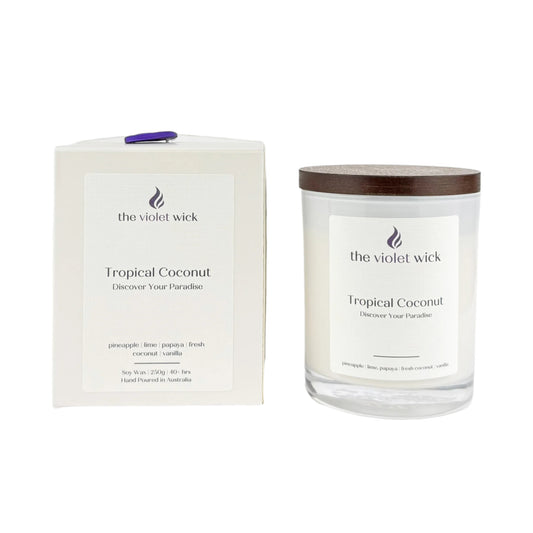 Tropical Coconut soy candle from The Violet Wick